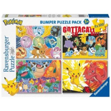 Ravensburger - Puzzle Pokemon 4x100 piese