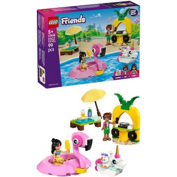 LEGO® Jucarie LEGO® Friends, Petrecere la piscina cu unicornul si flamingo 42658, 99 piese, 5 ani+