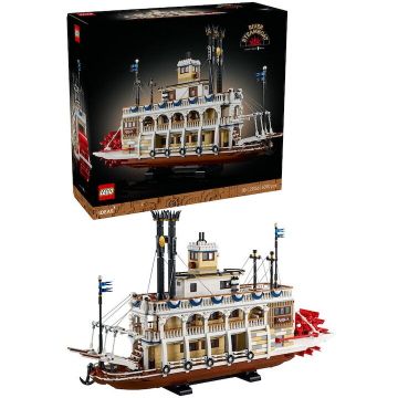 LEGO® Jucarie LEGO® Ideas, Barca cu aburi 21356, 4090 piese, 18 ani+