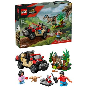 LEGO® Jucarie LEGO® Jurassic World, Evadare off-road din calea unui Velociraptor 76972, 285 piese, 6 ani+