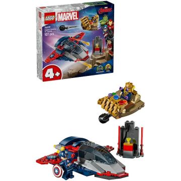 LEGO® Jucarie LEGO® Marvel - Capitanul America vs Thanos 76319, 107 piese, 4 ani+