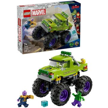 LEGO® Jucarie LEGO® Marvel - Hulk in vehicul de teren contra lui Thanos 76312, 229 piese, 7 ani+