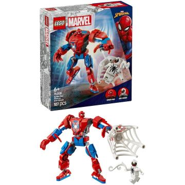 LEGO® Jucarie LEGO® Marvel, Robotul Omul Paianjen vs. Anti-Venom 76308, 107 piese, 6 ani+
