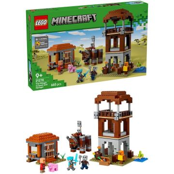 LEGO® Jucarie LEGO® Minecraft®, Avanpostul Jefuitorului si Distrugator 21278, 665 piese, 9 ani+