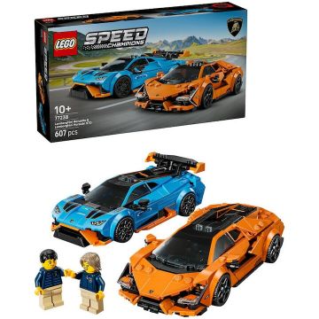 LEGO® Jucarie LEGO® Speed Champions, Lamborghini Revuelto si Huracán STO 77238, 607 piese, 10 ani+