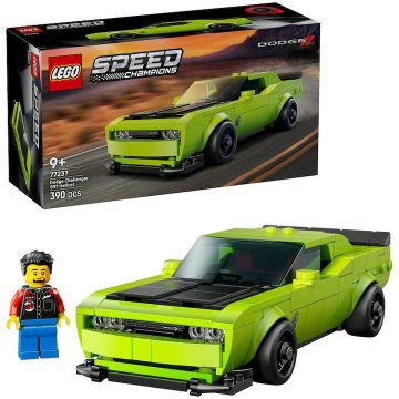 LEGO® Jucarie LEGO® Speed Champions, Masina sport Dodge Challenger SRT Hellcat 77237, 390 piese, 9 ani+