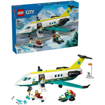 LEGO® LEGO® City - Avion-ambulanta pentru urgente 60465, 395 piese