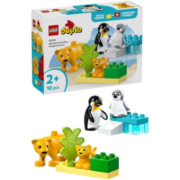 LEGO® LEGO® DUPLO - Familii de animale salbatice: Pinguini si lei 10442, 10 piese