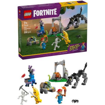 LEGO® LEGO Fortnite - Tabara lui Peely si Sparkplug 77075, 250 piese, Multicolor