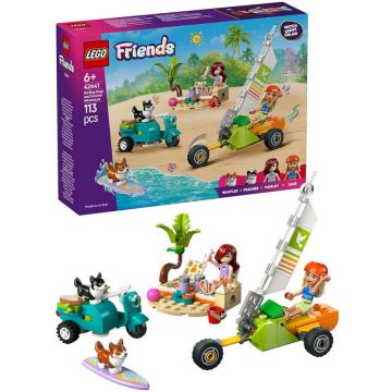 LEGO® LEGO Friends - Aventuri cu catei la surfing si pe scuter 42641, 113 piese, Multicolor