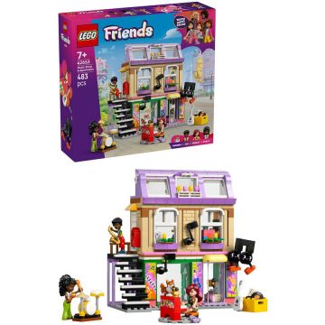 LEGO® LEGO Friends - Magazin de muzica si apartament 42653, 483 piese, Multicolor
