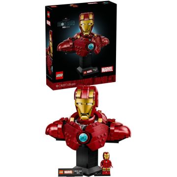 LEGO® LEGO Marvel - Bust Iron Man MK4 76327, 436 piese, Multicolor
