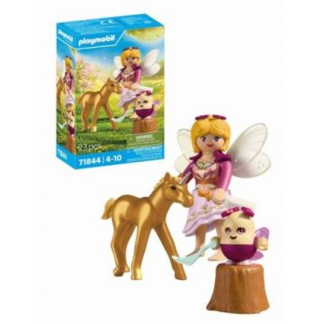 Playmobil - Jucarie de rol Pui de unicorn auriu si zana Playmobil - Jucarie de rol Pui de unicorn auriu si zana