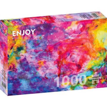 Puzzle 1000: Colorful Abstract Oil Painting
