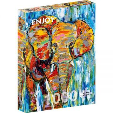 Puzzle 1000: Colorful Elephant