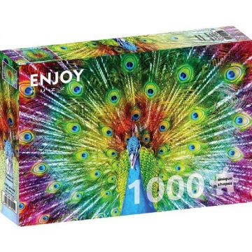 Puzzle 1000: Colorful Peacock