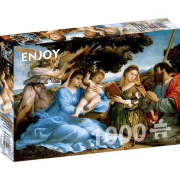 Puzzle 1000: Madonna and Child with Saints Catherine and Thomas. Lorenzo Lotto Puzzle 1000: Madonna and Child with Saints Catherine and Thomas. Lorenzo Lotto
