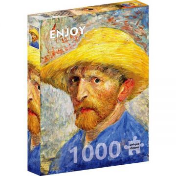 Puzzle 1000: Self-Portrait with a Straw Hat. Vincent Van Gogh