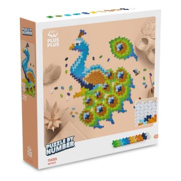 Puzzle pe numere, Plus-Plus, Paun, 800 piese