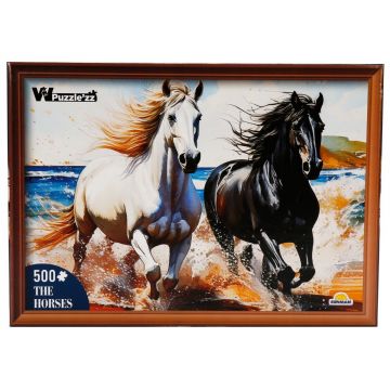 Puzzle Witty Puzzlezz, Cai, 500 piese Puzzle Witty Puzzlezz, Cai, 500 piese