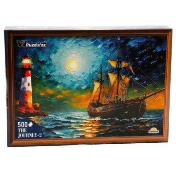 Puzzle Witty Puzzlezz, Calatorie cu vaporul, 500 piese Puzzle Witty Puzzlezz, Calatorie cu vaporul, 500 piese