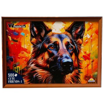 Puzzle Witty Puzzlezz, Ciobanesc German, 500 piese Puzzle Witty Puzzlezz, Ciobanesc German, 500 piese