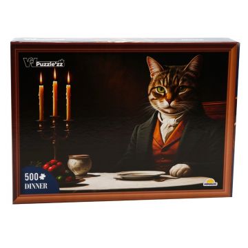 Puzzle Witty Puzzlezz, Pisica in costum, 500 piese
