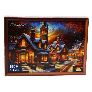 Puzzle Witty Puzzlezz, Scena de iarna, 500 piese Puzzle Witty Puzzlezz, Scena de iarna, 500 piese