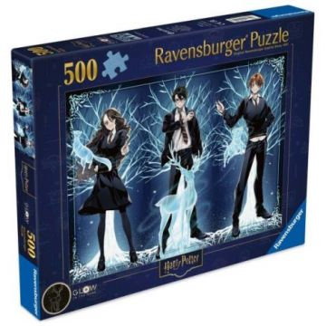 Ravensburger - Puzzle care straluceste in intuneric Harry Potter 500 piese
