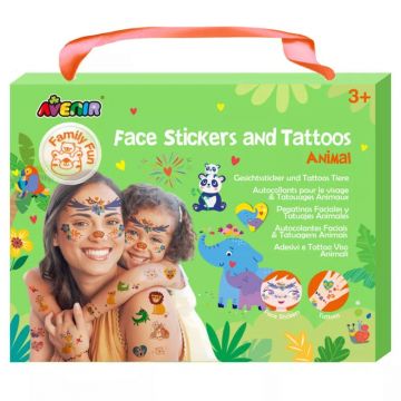 Set stickere si tatuaje pentru fata, Avenir, Animale