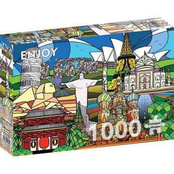 World Landmarks - Puzzle 1000 Piese Enjoy