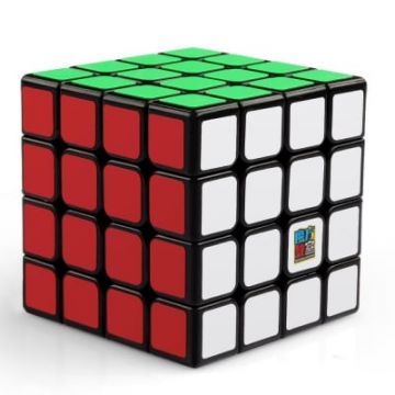 Cub mecanic 4x4x4 antistres, Moyu multicolor Black Line, de viteza, Speedcube