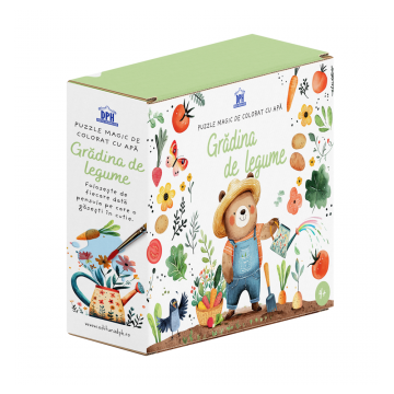 Grădina de legume - Puzzle magic de colorat cu apă