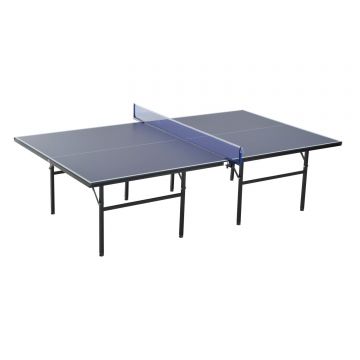 HOMCOM Masa de Ping Pong Pliabila pentru Interior si Exterior in Lemn MDF si Otel, Albastru Inchis 152.5x274x76cm | Aosom Romania