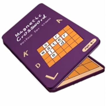 Joc magnetic in cutie metalica Cuvinte incrucisate