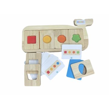 Joc Montessori Recunoaste si Potriveste formele si culorile, Piosso, din lemn