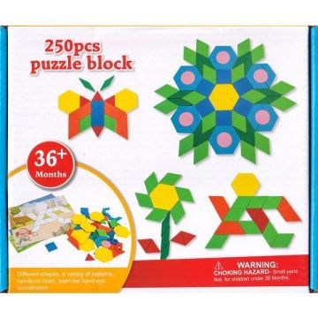 Joc: Tangram din lemn 250 piese