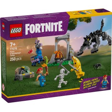 LEGO® Fortnite - Tabara lui Peely si Sparkplug (77075)