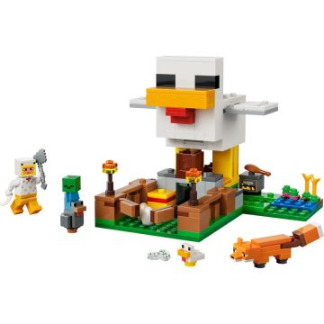 LEGO® Jucarie LEGO® Minecraft - Ferma de pui 21585, 233 piese, 7+ ani