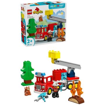 LEGO® LEGO® DUPLO Town - Camion de pompieri cu furtun si pompier 10473, 28 piese