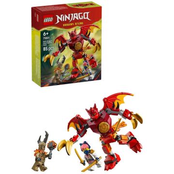 LEGO® LEGO® Ninjago - Pachet de lupta cu robotul dragon al lui Kai 71851, 85 piese