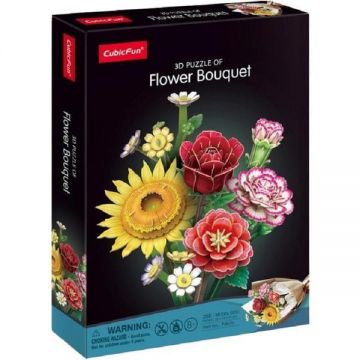 Puzzle 3D: Buchet de flori asortate