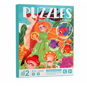 Set 4 puzzle-uri magnetice din lemn ,   Printesa Elfica, Montessori