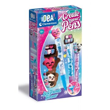 Set de creat pixuri, Clementoni, Best Friends Forever, 3 buc