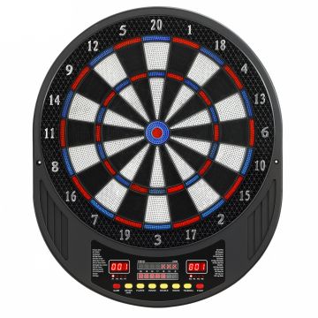 SPORTNOW Dartboard electronic pentru 1-8 jucători, afișaj LCD, 6 seturi de săgeți, multicolor | Aosom Romania