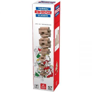Turnul instabil clasic. Piese din lemn