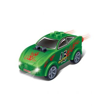 Constructor BanBao - Mini mașină cu frânare, 26 de piese, verde