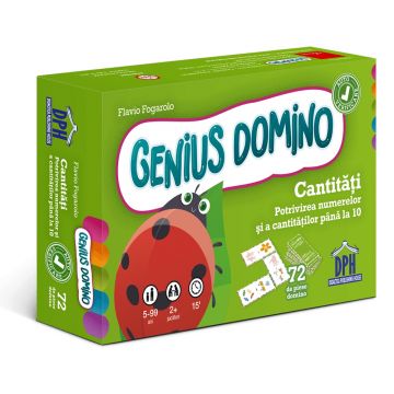 Genius domino: Cantitati - Potrivirea numerelor si a cantitatilor pana la 10