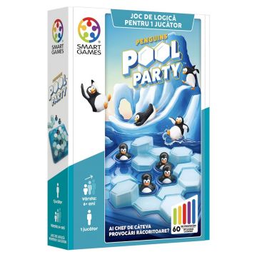 Joc de logica cu 60 de provocari, Smart Games, Penguins Pool Party
