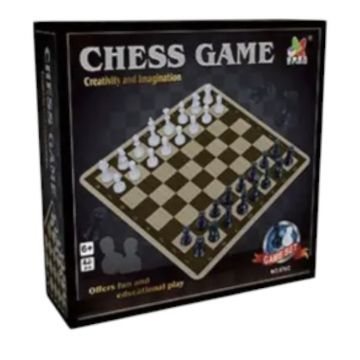 Joc de sah din plastic, set complet, 16 x 16 x 5 cm